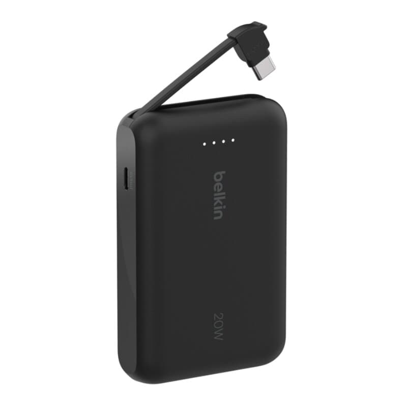 Belkin Power Bank 10K with Integrated Cable (Black)