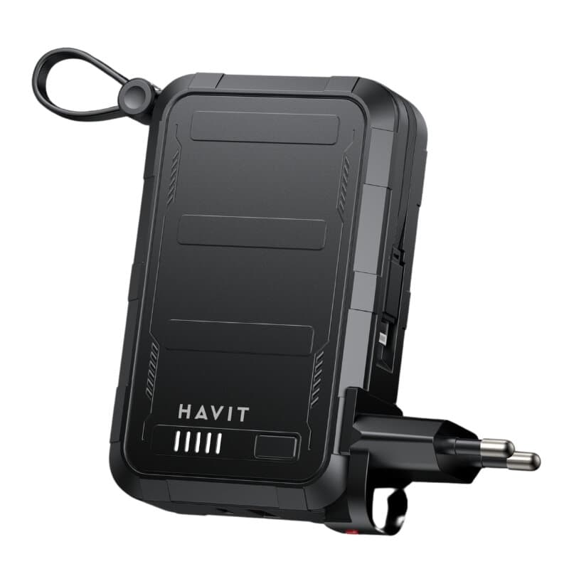 Havit PB5231 Power Bank 20000mA 22.5W With 2cable (Black) 2