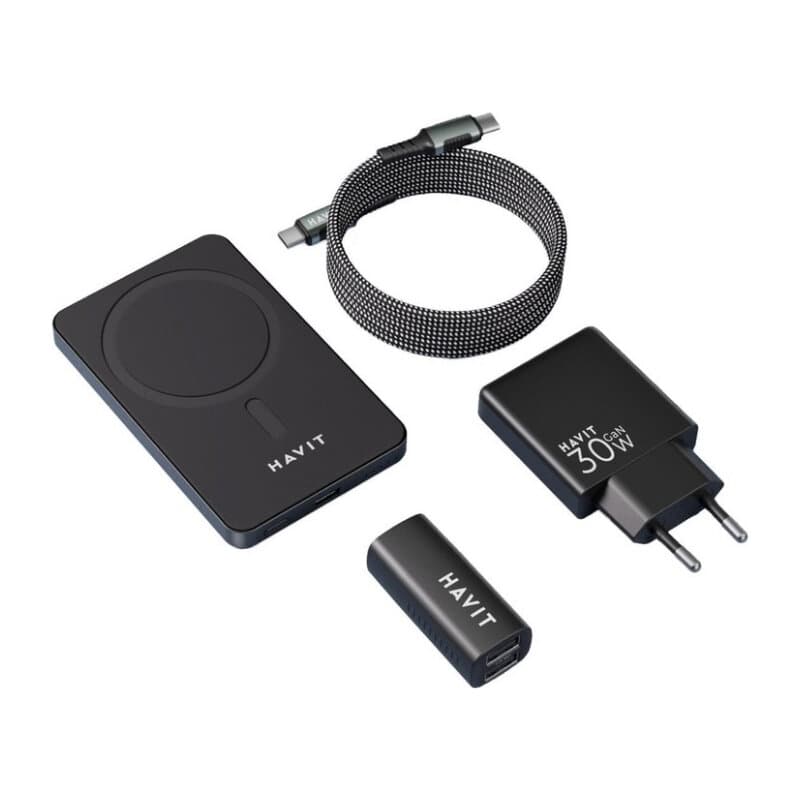 Havit 2024 Gift Kit EU Power Bank (Black + Gray) 4