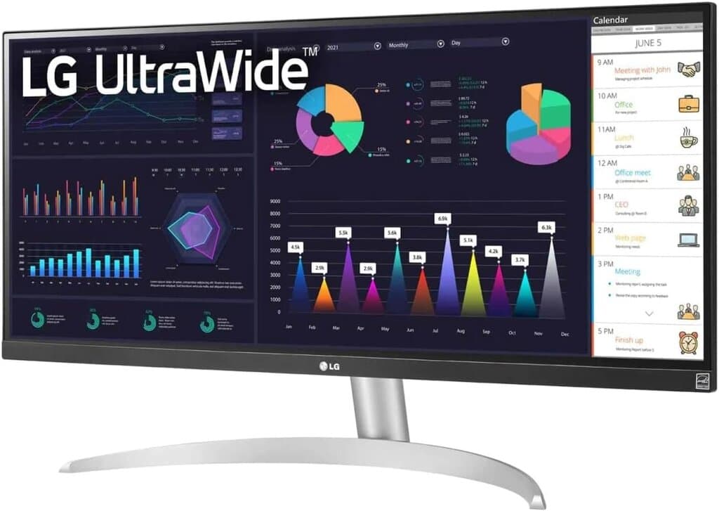 LG 29WQ600-W UltraWide Monitor 29”, 2560×1080, 100Hz (White) 2