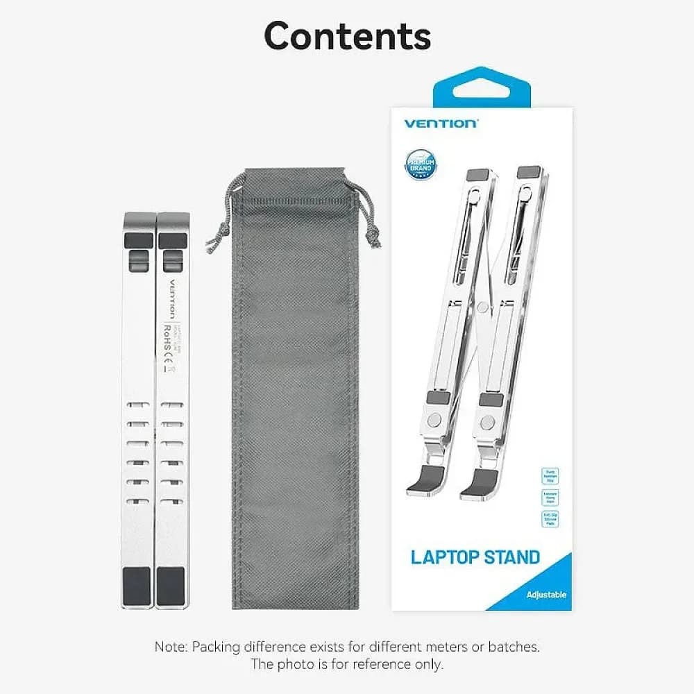 Premium Silver Aluminum Laptop Stand 3