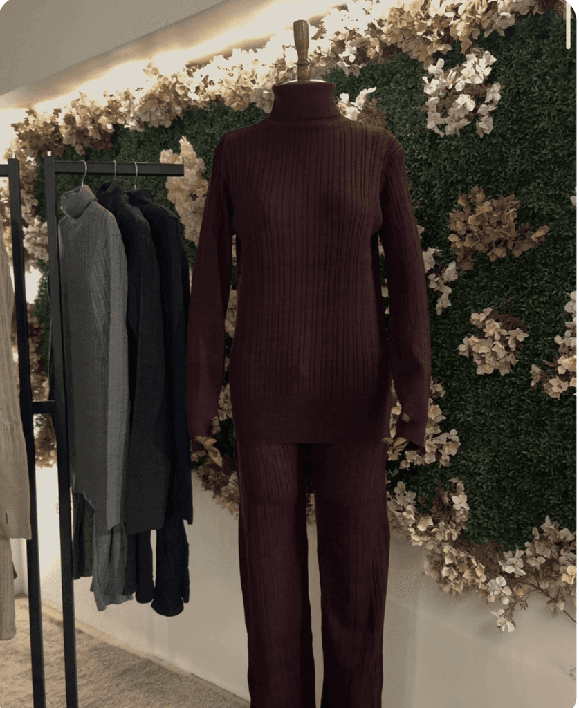 High neck wool set
