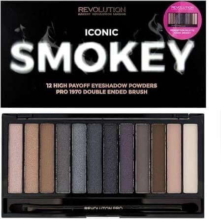 Revolution Iconic Smokey Eyeshadow Palette – 12 Shades