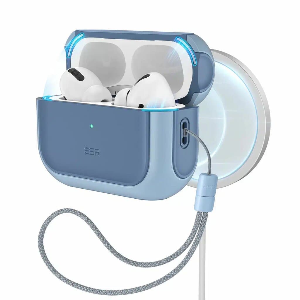 ESR Orbit with HaloLock Magnetic Hybrid Tough Case for AirPods Pro — Blue 1