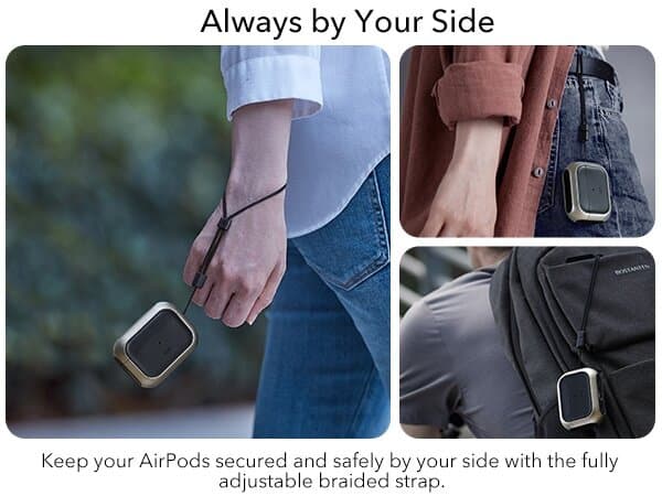 ESR Orbit with HaloLock Magnetic Hybrid Tough Case for AirPods Pro — Titanium 4