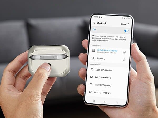 ESR Orbit with HaloLock Magnetic Hybrid Tough Case for AirPods Pro — Titanium 7