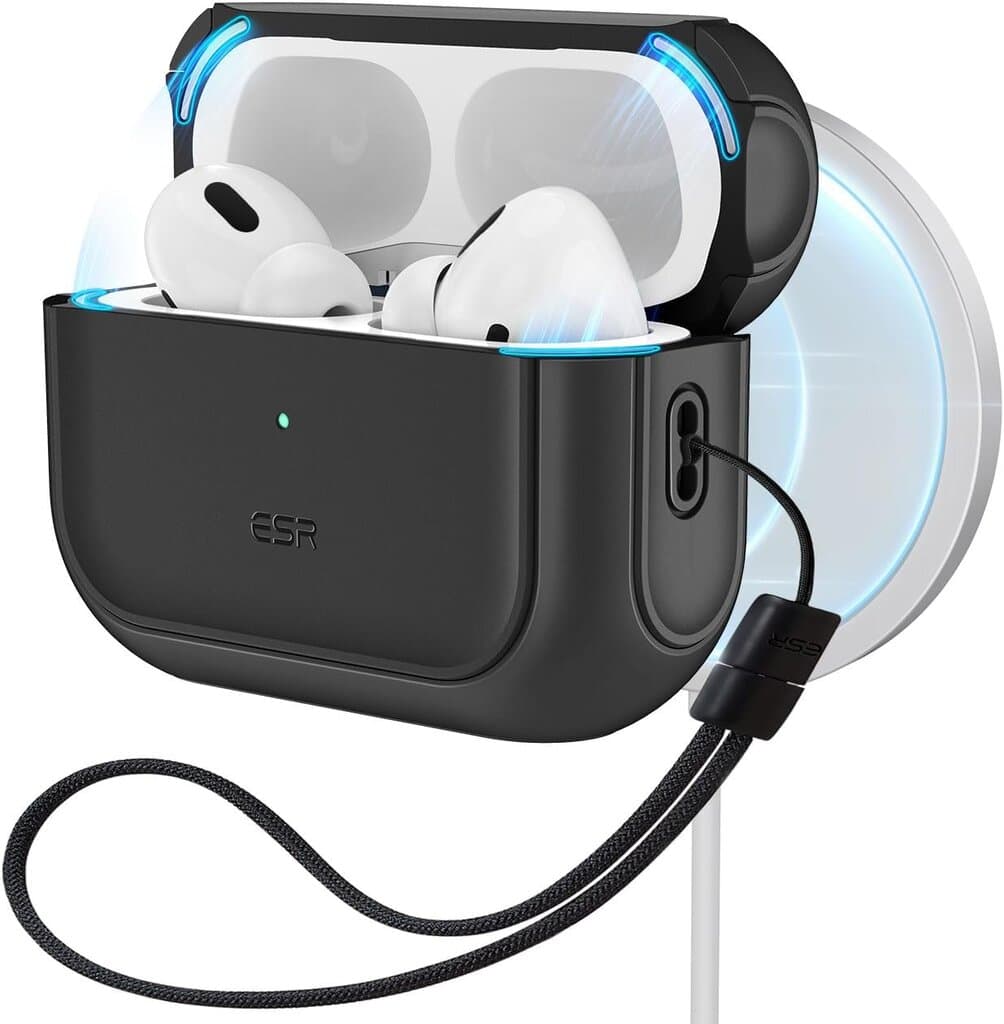 ESR Orbit with HaloLock Magnetic Hybrid Tough Case for AirPods Pro — Black 1