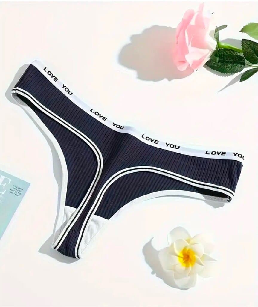 3-Pack Women's Thong Panties - European & American Style, Breathable (Size L) 2