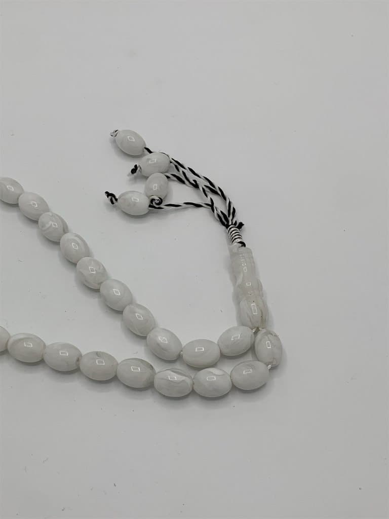 Islamic Prayer Beads - 33 Beads (White) 2