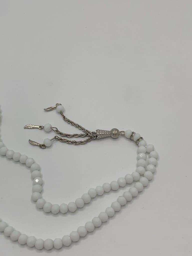 Islamic Prayer Beads - 100 Beads (White) 2