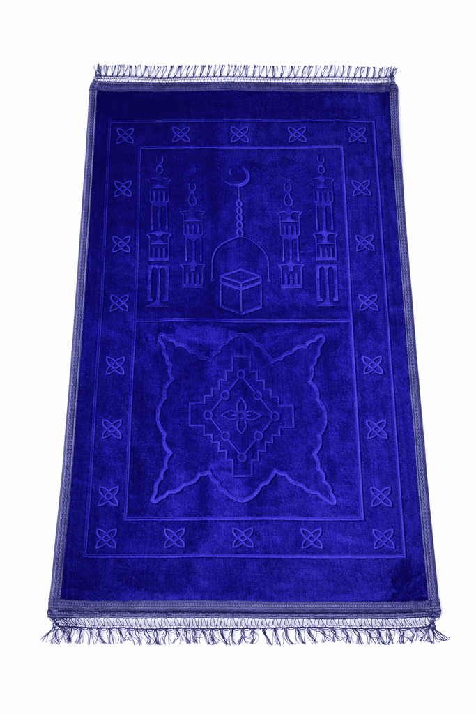 Velvet Prayer Mat (Navy Blue)