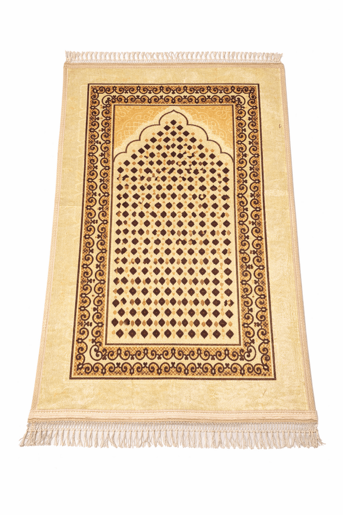 Velvet Prayer Mat (White)