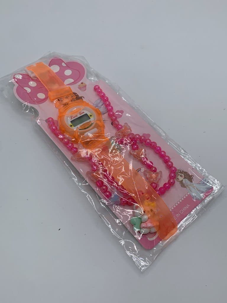 Colorful Cartoon Kids Watch - Orange
