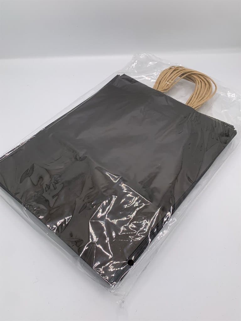 12pcs Paper Bag - Black (XL) 2