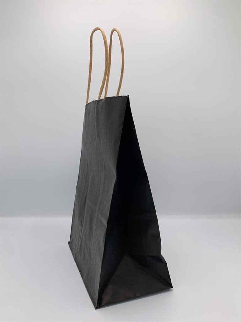 12pcs Paper Bag - Black (L) 3