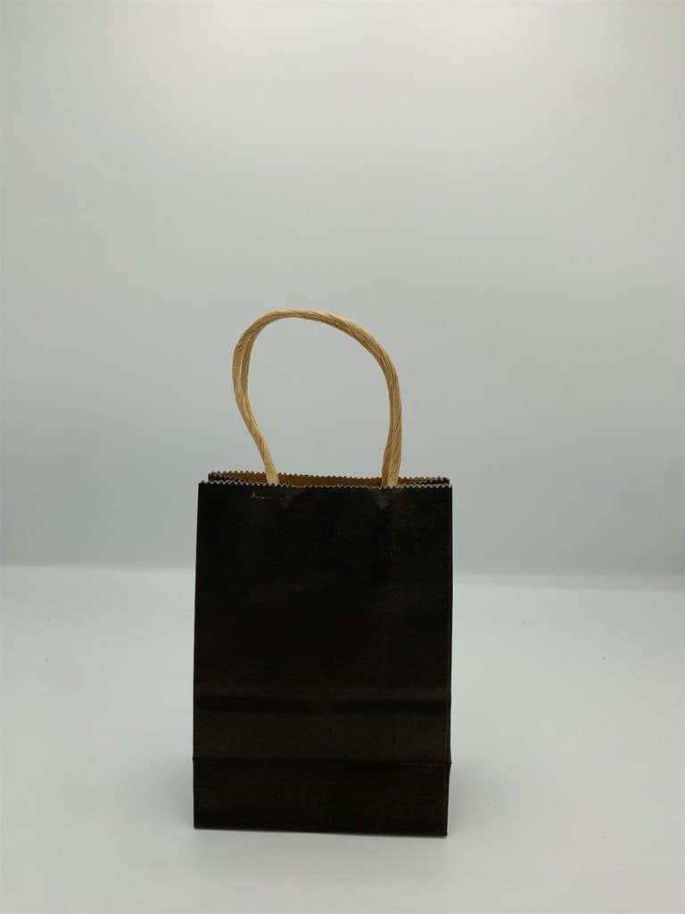 12pcs Paper Bag - Black (S)