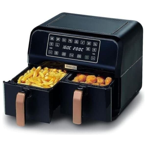 Kenwood Dual Air Fryer 4L + 4L Capacity 1700W - HFP70.000BK (Black)