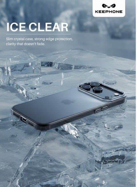 iPhone 17 Pro Max Transparent Case - Never Yellow Ultra Thin & Lightweight - keephone 3