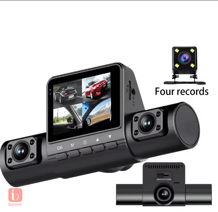 📹 4-Lens Car Dash Cam – Full Coverage Protection