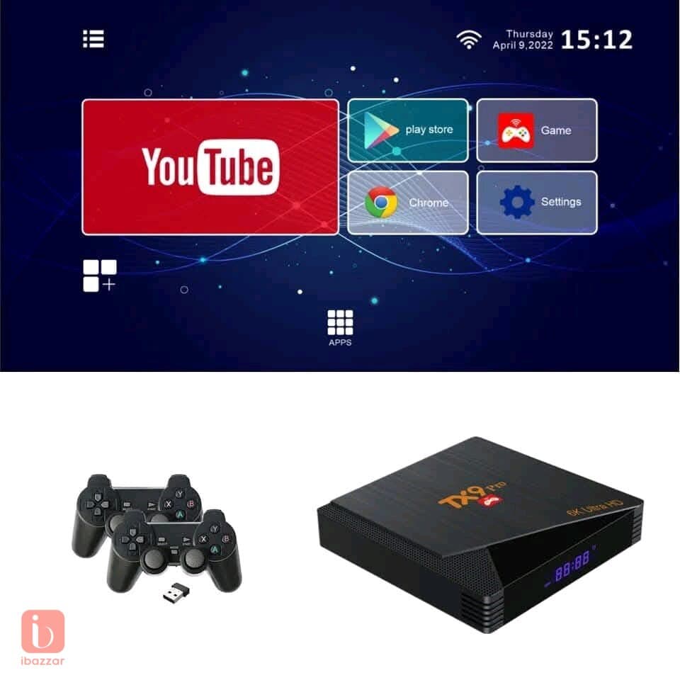 TX9 Pro.سمارت TV  بوكس + العاب