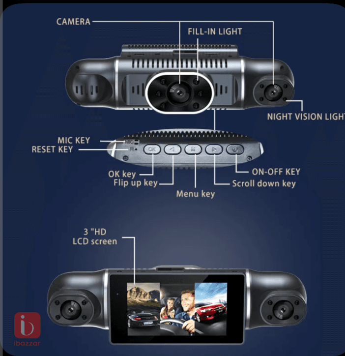 4-Lens Car Dash Camera – 4K Ultra HD 5