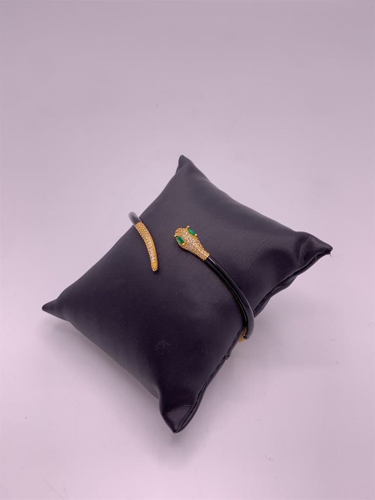 Stainless Steel Zircon Bracelet (Black)