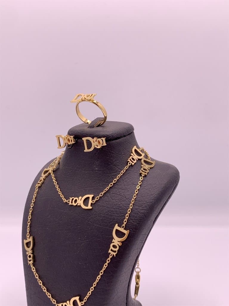 Dior Inspired Jewelry Set (Gold) 3