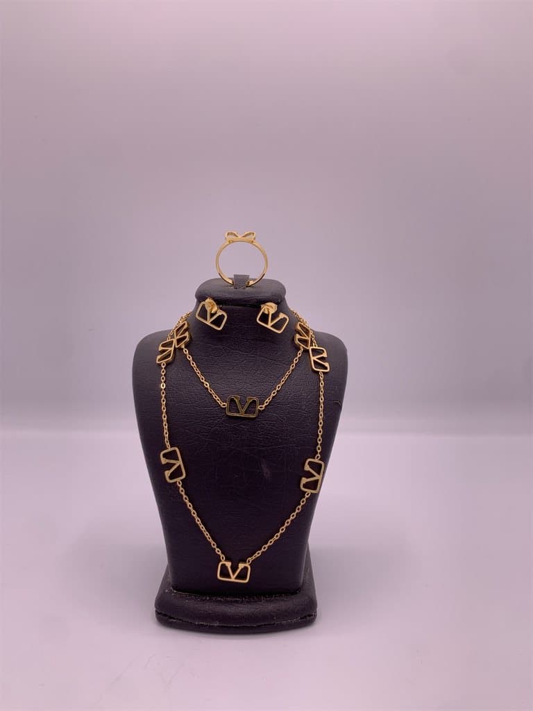 Valentino Inspired Jewelry Set (Gold)