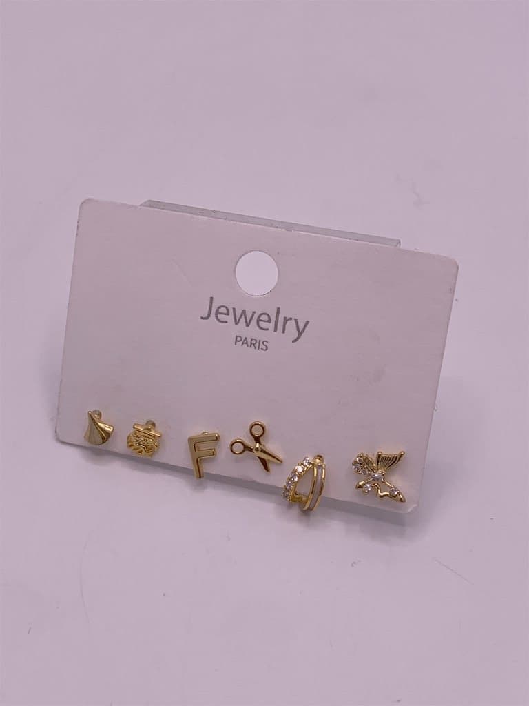 Earrings Set - Gold (3 Pairs)