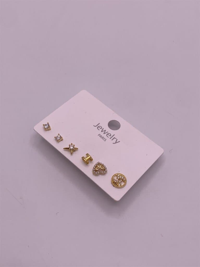 Earrings Set - Gold (3 Pairs)