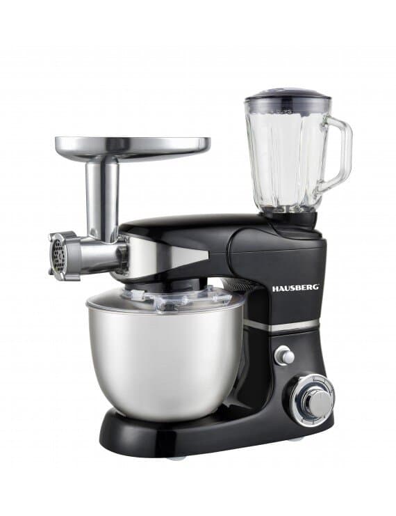 Hausberg 3 In 1 Stand Mixer, Meat Grinder & Blender - HB-7605NG (Black)