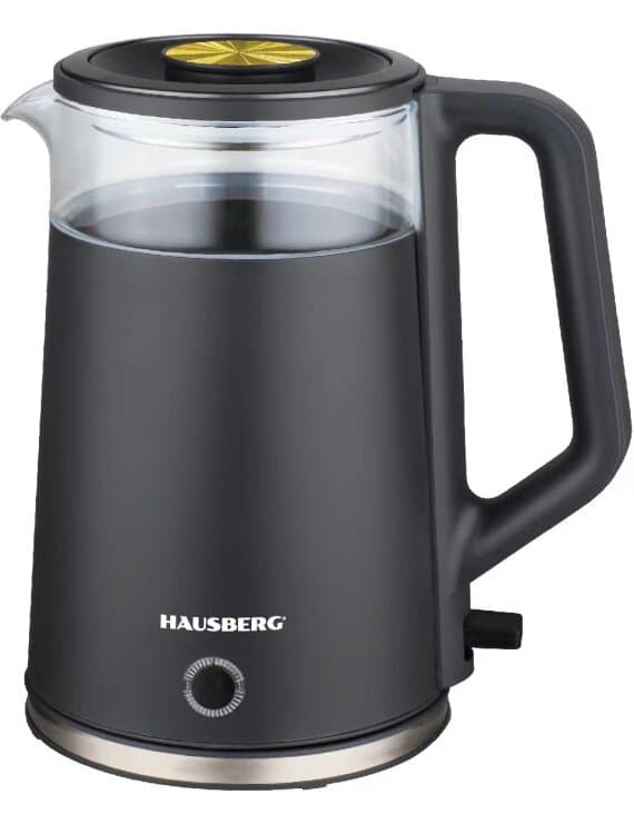 Hausberg Glass Kettle - HB-3619NG (Black)