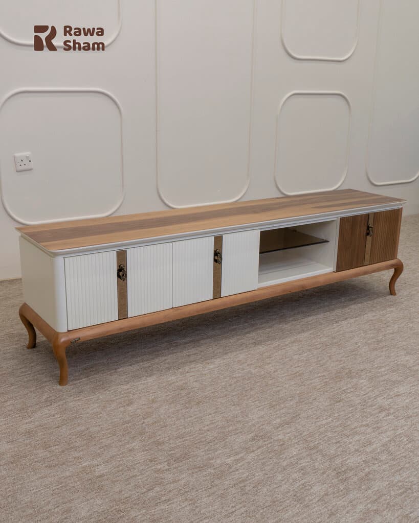 Modern 180cm TV Table - White