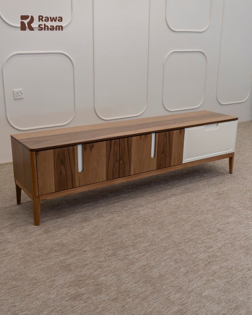 Modern 180cm TV Table - White