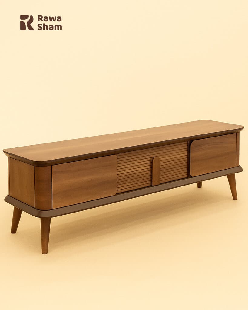 Modern 160cm TV Table - Brown