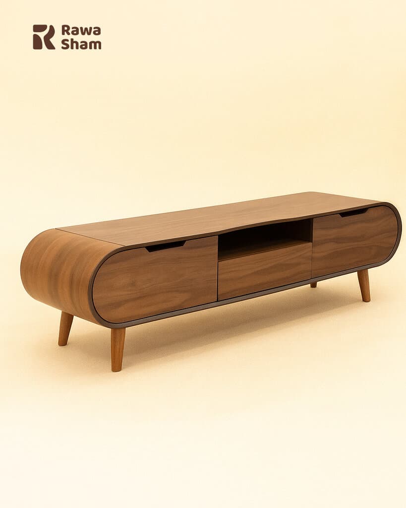 Modern 160cm TV Table - Brown