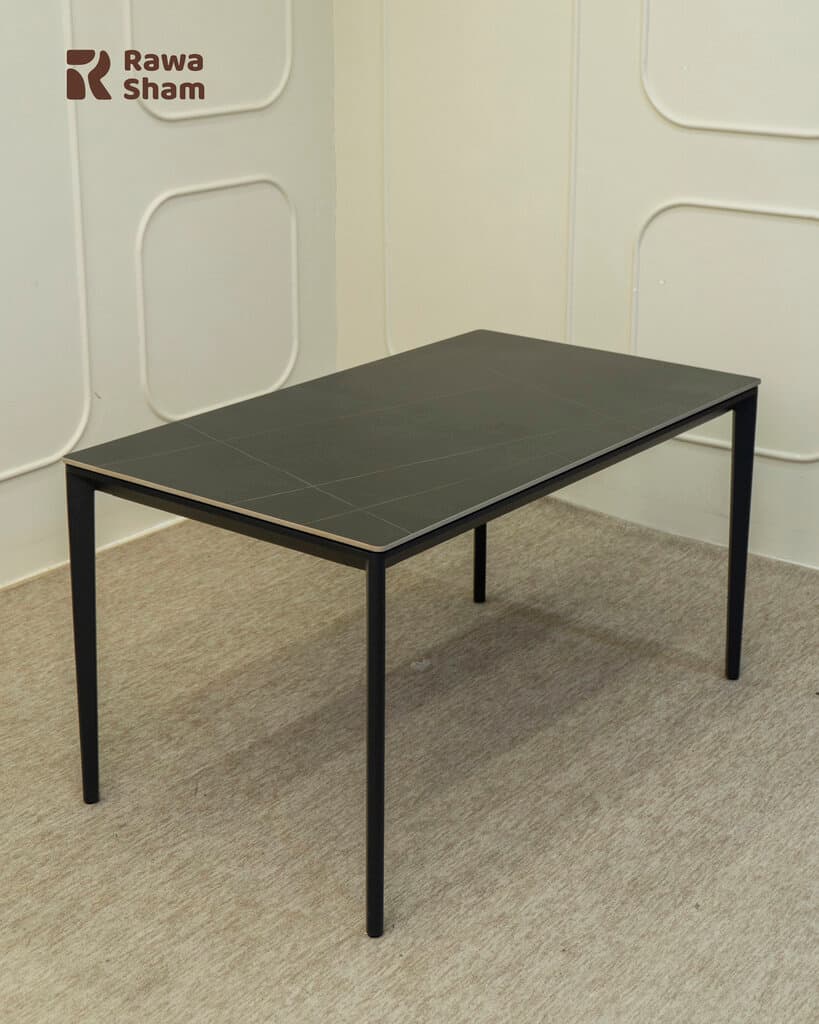 Marble Top Table 140cm - Black