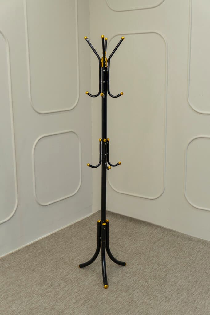 Metal Coat Rack - Black