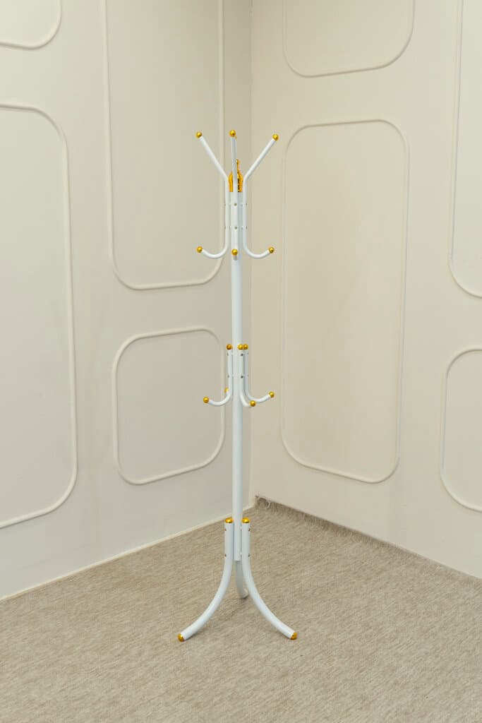 Metal Coat Rack - White