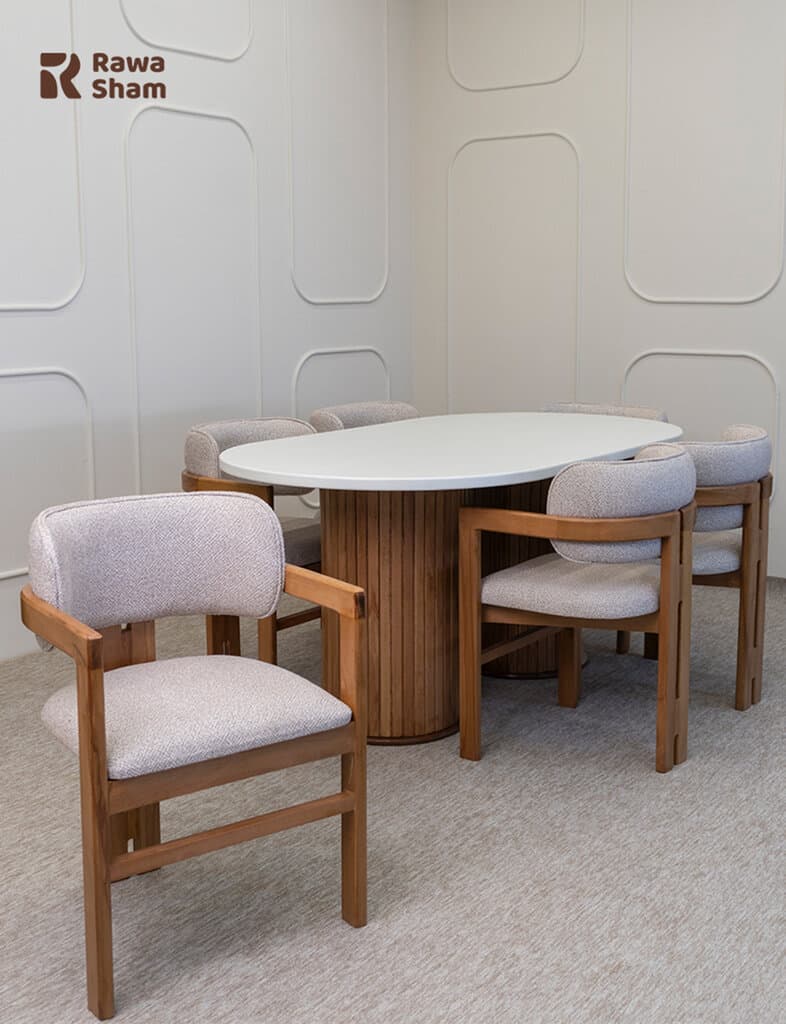 Eram 6 Person Dining Table - White 6