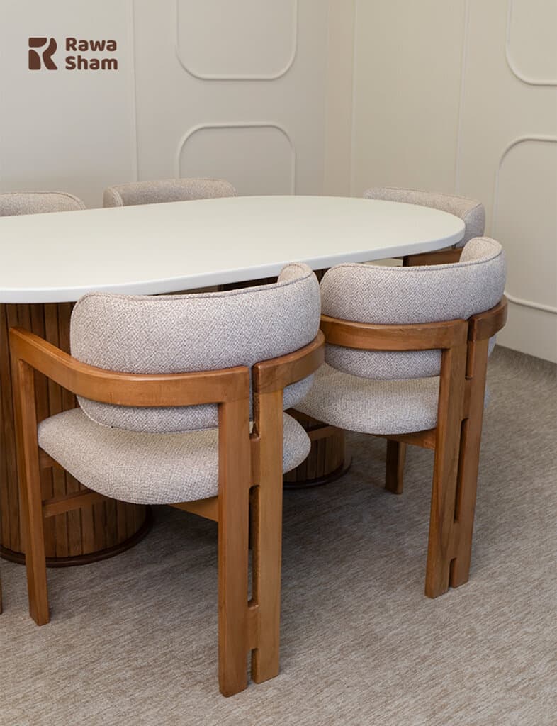 Eram 6 Person Dining Table - White 4