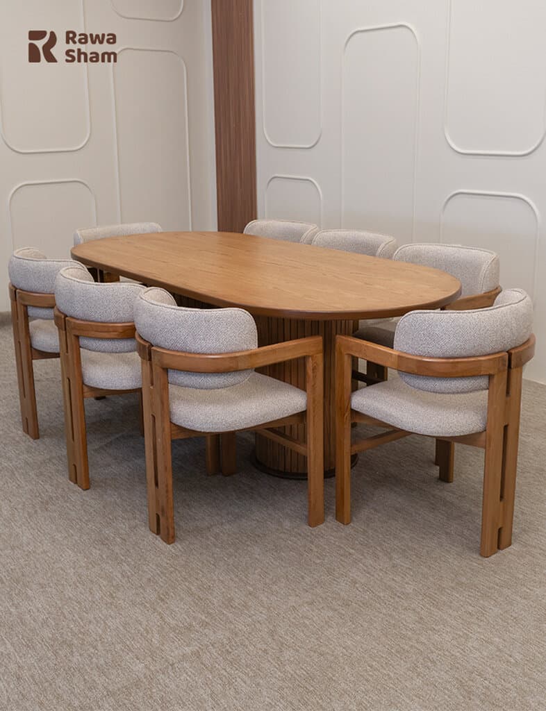 Eram 8 Person Dining Table - Cream