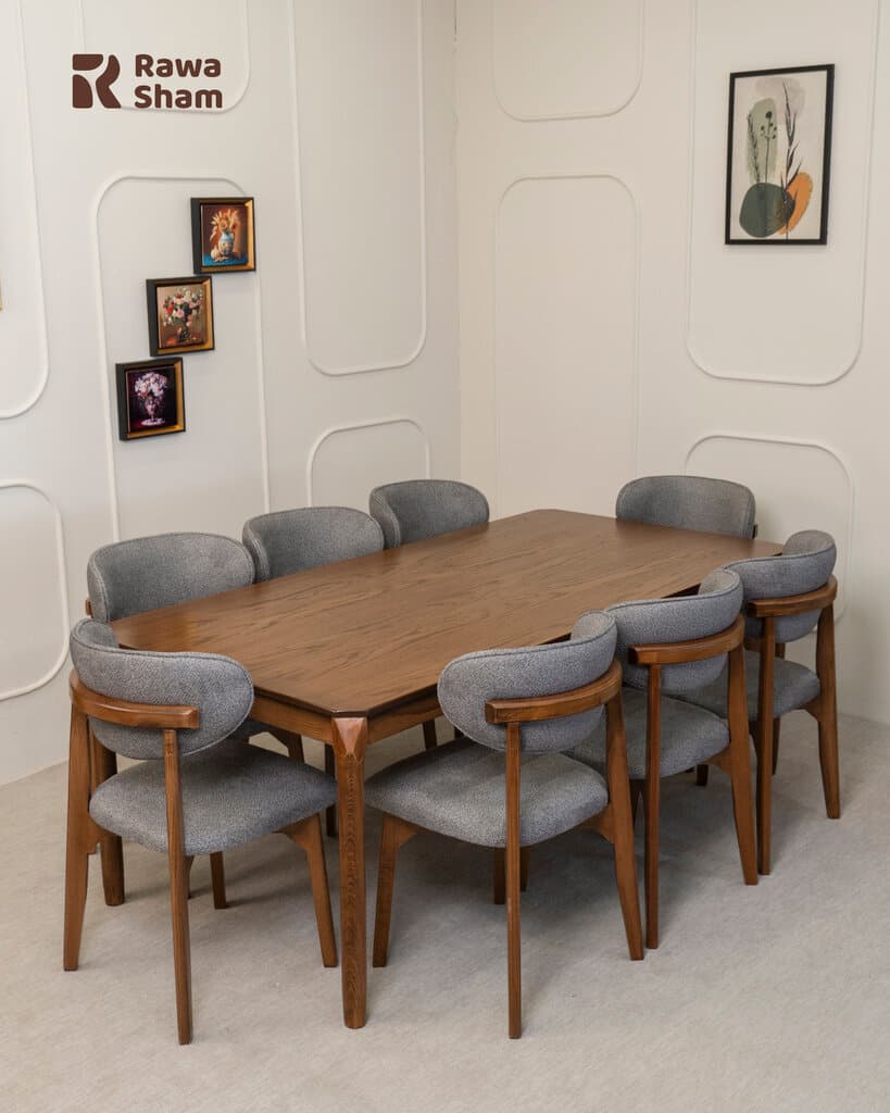 Moscow 8 Persons Dining Set - Gray