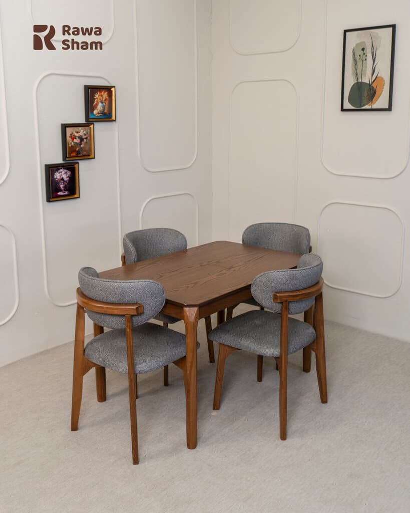 Moscow 4 Persons Dining Set - Gray