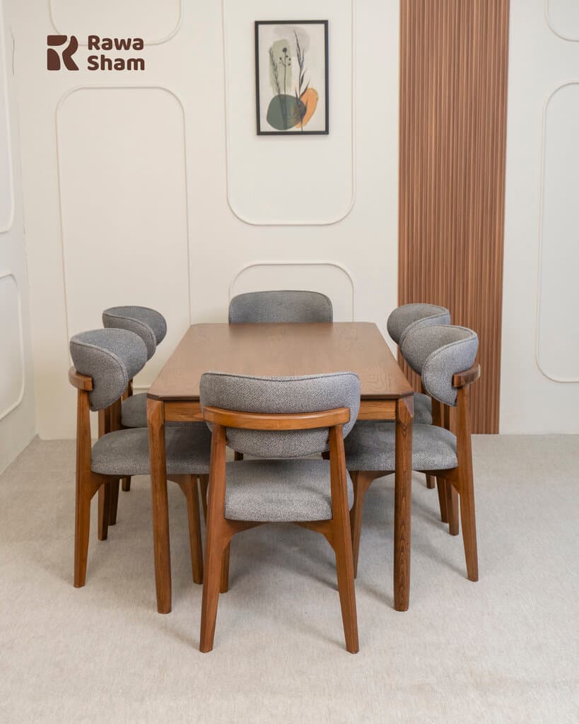Moscow 6 Persons Dining Set - Gray 2