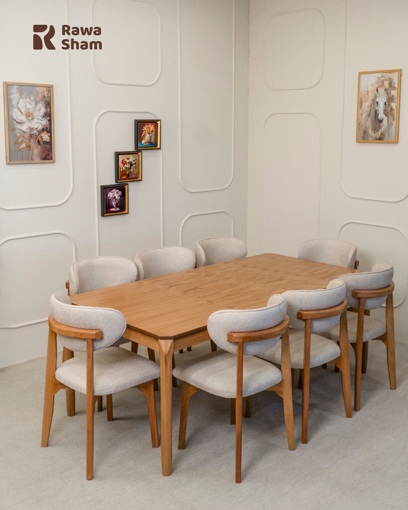 Moscow 8 Person Dining Table - Cream