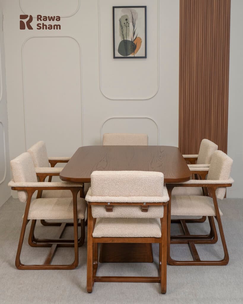 Protin 6 Person Dining Table - White 6