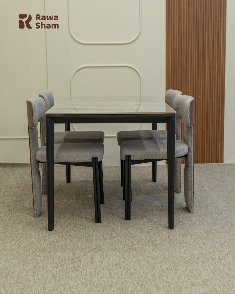 Marble Top 4 Person Dining Table - Gray 2