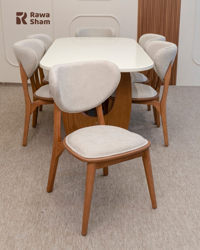 Assina 6 Person Dining Table - White 4