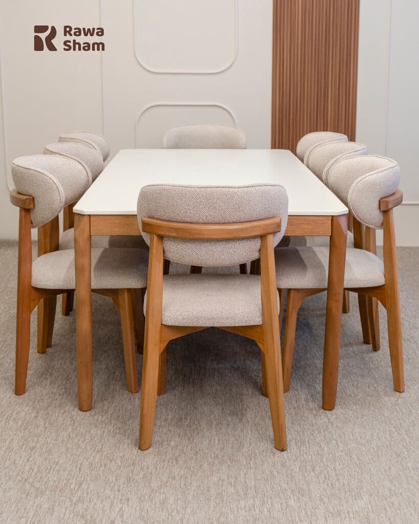 Moscow 8 Person Dining Table - White 2